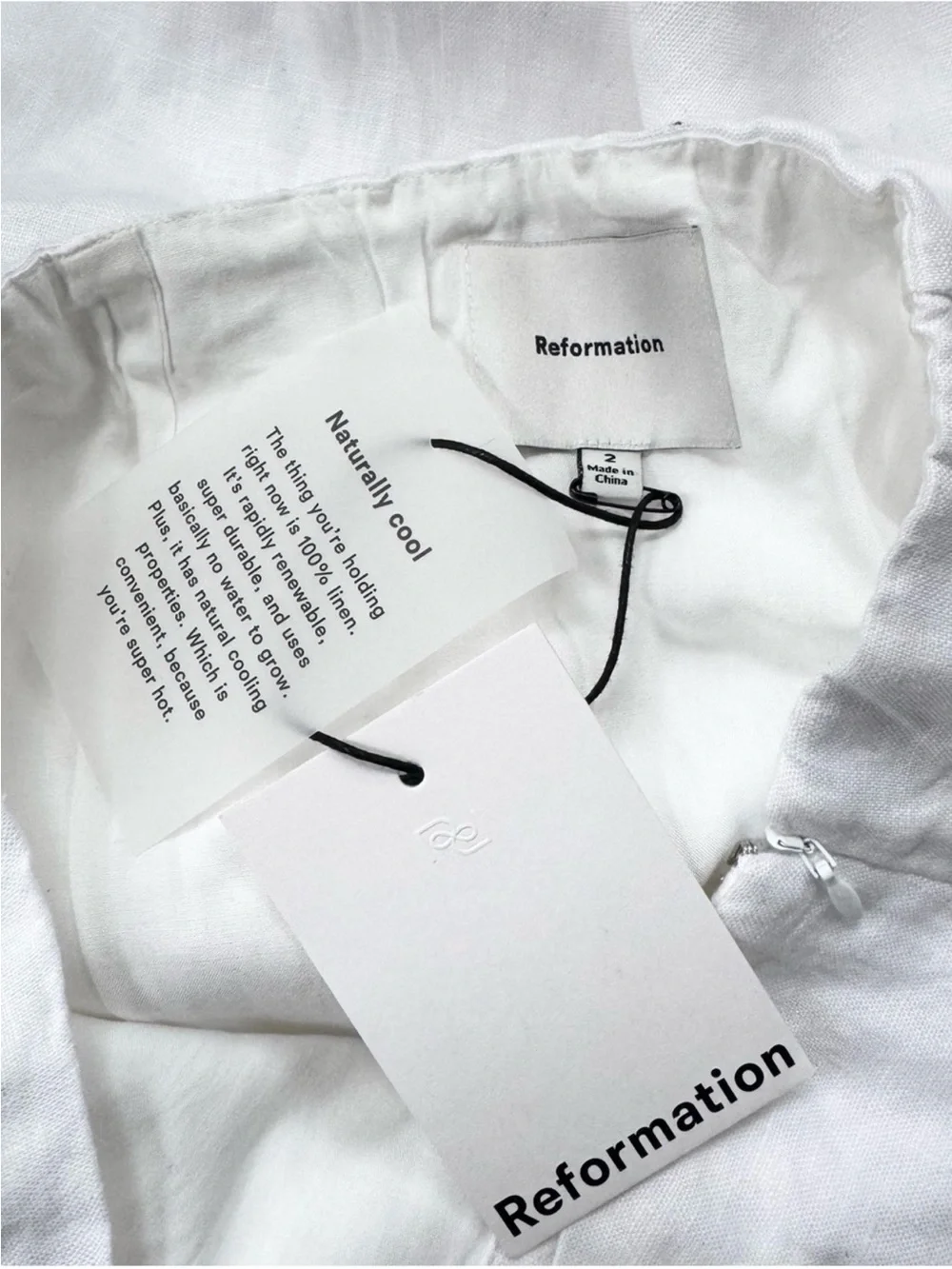 NWT Reformation Andi Linen Maxi Skirt White 2 - Picture 7 of 12